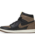 Side of Jordan 1 Retro High OG in brown and black