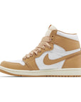 Side of Jordan 1 retro high go Praline in praline, white and sail