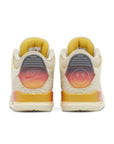 Heels of Jordan 3 Retro SP J Balvin Medellin Sunset, multi-coloured