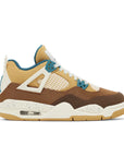 Side of Jordan 4 Cacao Wow (GS) in brown