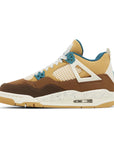 Side of Jordan 4 Cacao Wow (GS) in brown