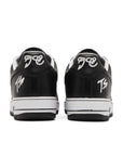 Heels of Nike Air Force 1 QS Terror Squad Blackout in Black and White.