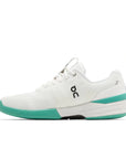 Side of ON The Roger Pro Kith White Mint in white and mint