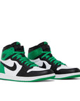 Pair of Jordan 1 retro high go lucky green in white and green