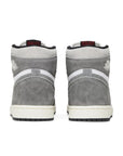 Heels of Jordan 1 Retro High OG Washed Black in white and grey.