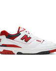 Side of New Balance 550 White Red