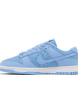 Side of Nike Dunk Low Topography University Blue in pale blue
