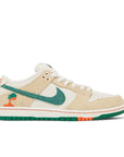 side of Nike SB dunk low jarritos in green, orange and sail