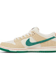 side of Nike SB dunk low jarritos in green, orange and sail