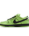 Side of Nike Dunk SB Low The Powerpuff Girls Buttercup in green