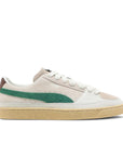 Side of Puma Suede Rhuigi Villasenor in white, cream and green
