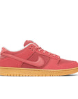 Side of Nike SB Dunk Adobe in pink and red