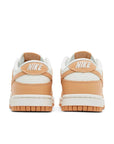 Heels of Nike Dunk Low Harvest Moon (W) in white and light brown.