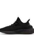 Side of the adidas Yeezy Boost 350 v2 Core Black White sneaker