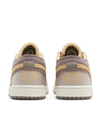 Heels of Jordan 1 Low SE Craft Taupe Haze in Brown, Grey and Sail.