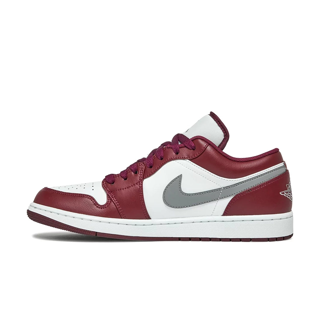 Jordan 1 Low White Bordeaux 553558 615 VIP Sneakers