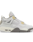 Side of Jordan 4 Retro SE Craft Photon Dust in shades of grey.