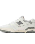 The side of the New Balance 550 Aime Leon Dore White Grey sneaker
