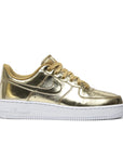 Side of the Nike Air Force 1 Low SP 'Gold'' is in a metallic and gold colourway