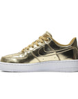 Side of the Nike Air Force 1 Low SP 'Gold'' is in a metallic and gold colourway