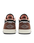 Heels of the Nike Air Jordan 1 Low Mocha sneakers white, brown and pink