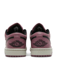 Heels of the women's Nike Air Jordan 1 Low Mulberry sneakers in purple and black