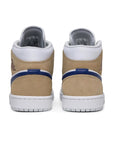 Heels of the Air Jordan 1 A Ma Maniere is in a cream and maroon colourway