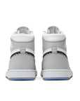 Heels of the Nike Air Jordan 1 Retro High Dior sneakers in grey and white