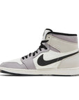 Side of the Nike Air Jordan 1 Retro High Element Gore-Tex Light Bone basketball shoes cream, grey and black