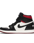 Side of the Nike Air Jordan 1 Retro High Not for Resale basketball shoes in varisty red, black and white