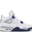 Side of the Nike Air Jordan 4 Midnight Navy basketball sneaker