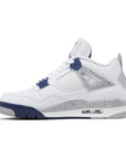 Side of the Nike Air Jordan 4 Midnight Navy basketball sneaker