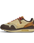 Side of the Nike air max travis scott in baroque brown colour