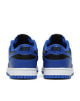 Heel of the Nike dunk low in a black hyper cobalt colour