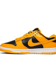 Side of the Nike dunk low championship goldenrod in a black and yellow colour