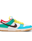 Side of the Nike dunk low free 99 white basketball shoes in multicolour