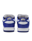 Heel of the Nike dunk supreme low skating shoes in a gold stars white blue hyper royal colour