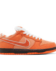 Side of Nike SB Dunk Low Concepts Orange Lobster in Orange.