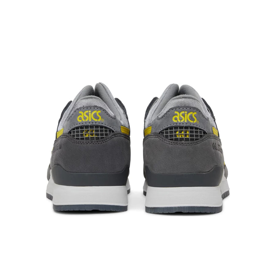 Heels of ASICS Gel-Lyte lll Remastered Ronnie Fieg Super Yellow in Grey and Yellow