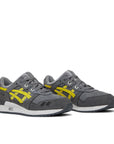 Pair of ASICS Gel-Lyte lll Remastered Ronnie Fieg Super Yellow in Grey and Yellow