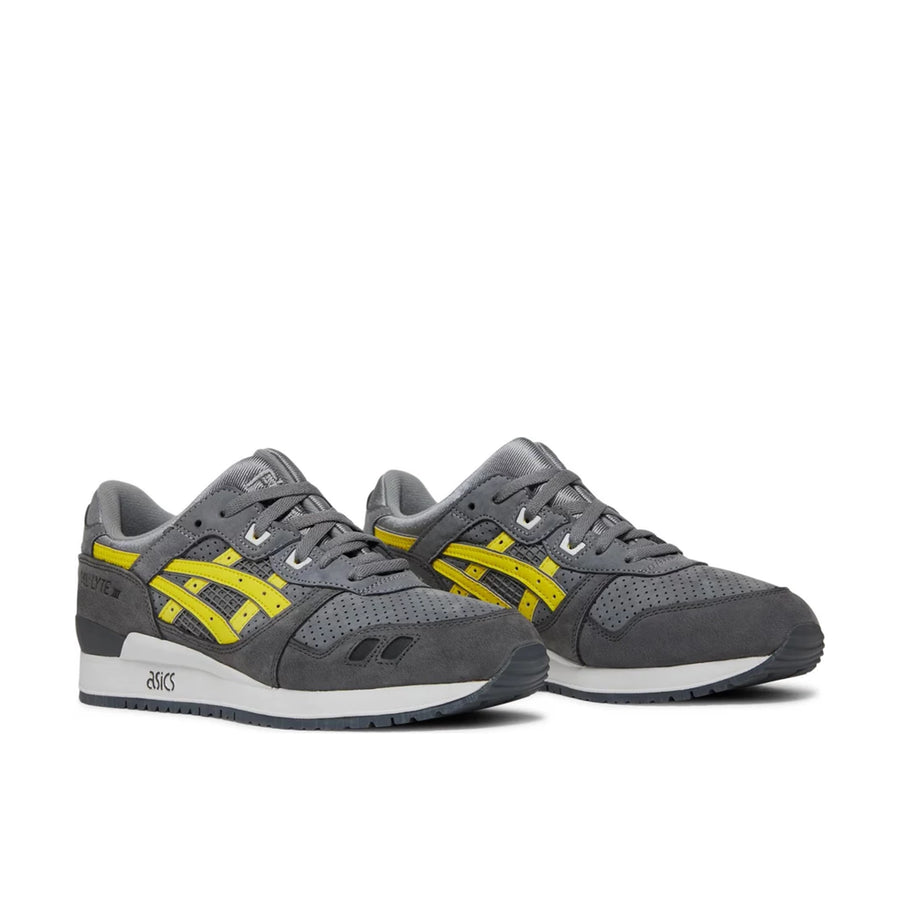 Pair of ASICS Gel-Lyte lll Remastered Ronnie Fieg Super Yellow in Grey and Yellow
