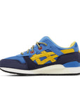 Side of ASICS Gel-Lyte lll 07 Remastered Kith Marvel X-Men Cyclops in blue and yellow