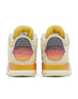 Heels of Jordan 3 Retro SP J Balvin Medellin Sunset, multi-coloured