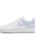 Side of Nike Air Force 1 QS Terror Squad Loyalty in White and Porpoise Blue