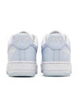 Heels of Nike Air Force 1 QS Terror Squad Loyalty in White and Porpoise Blue