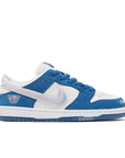 Side of Nike SB Dunk Low Born x Raised One Block at a Time in Blue and White