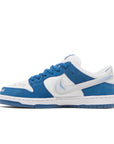 Side of Nike SB Dunk Low Born x Raised One Block at a Time in Blue and White