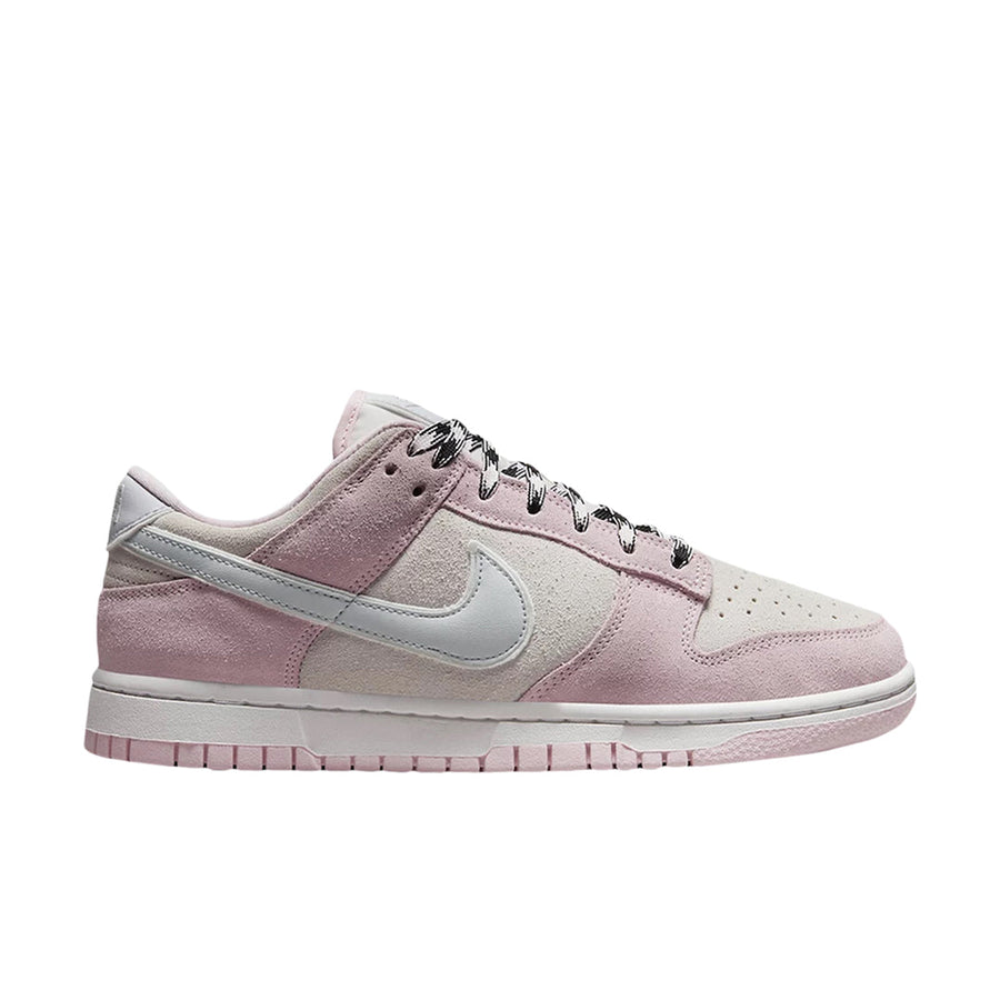 Side of Nike Dunk Low LX Pink Foam (W) in Pink and White