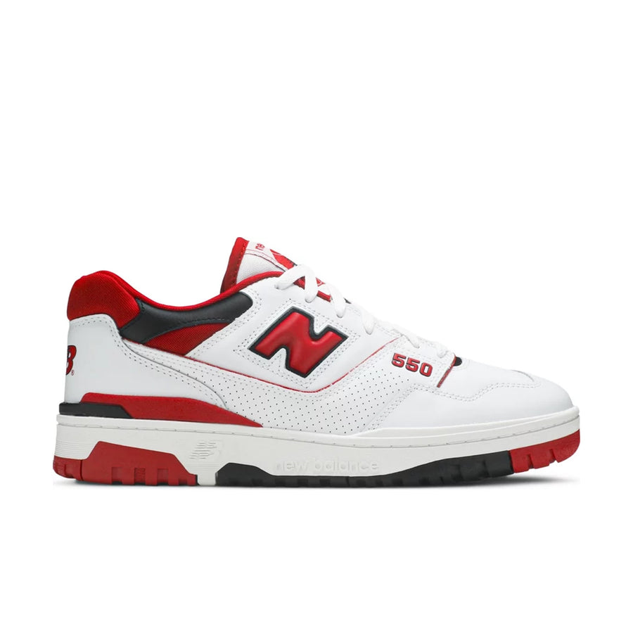 Side of New Balance 550 White Red