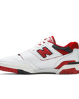 Side of New Balance 550 White Red